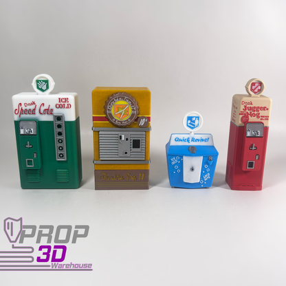 Miniature Perk Bundle - Juggernog - Quick Revive - Double Tap 2 - Speed Cola - Scale Model Parody Perk Machine, Zombies Inspired.