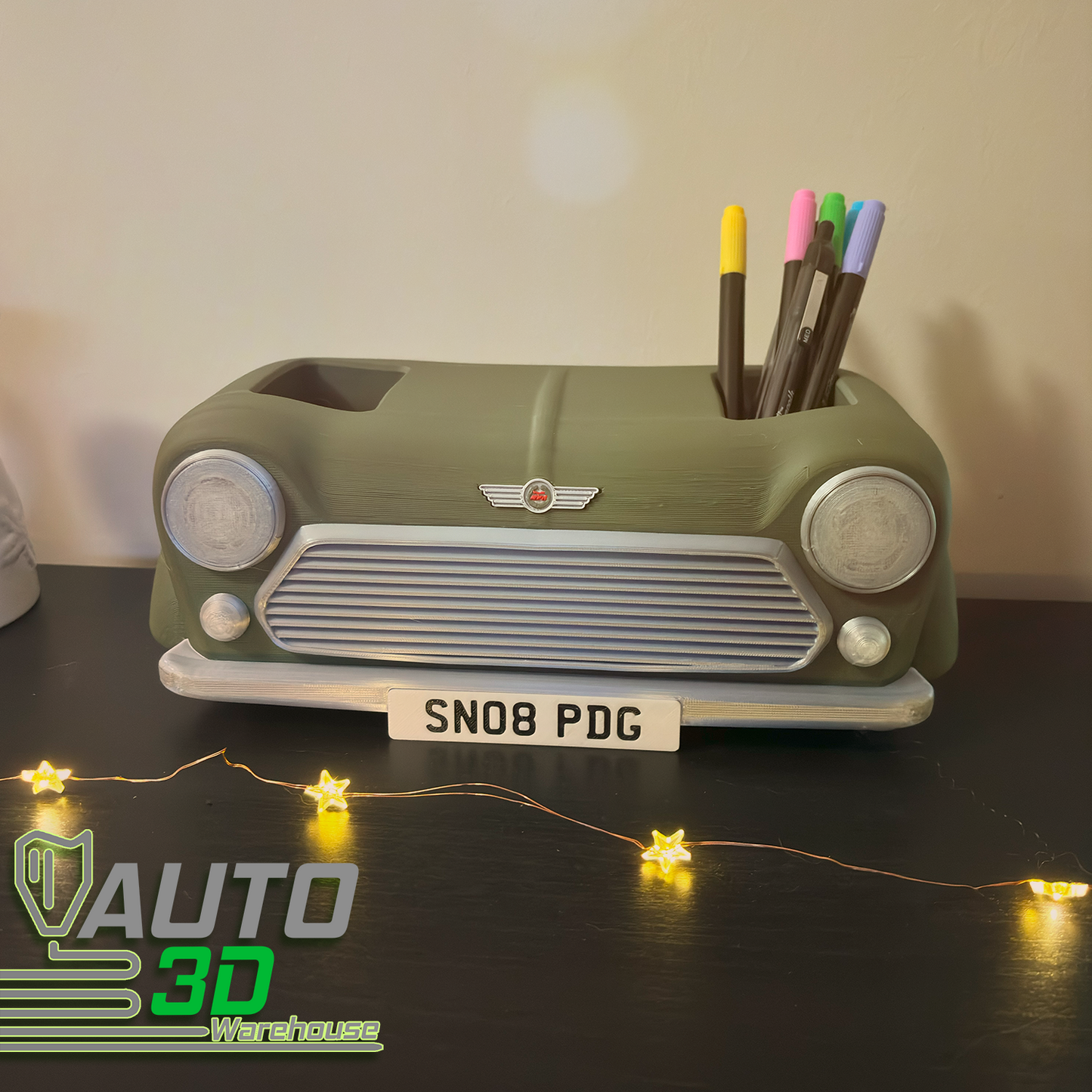 1990 Rover Mini Cooper Decorative Pen Pot - Rover Mini Model, Classic Mini Desk Pot